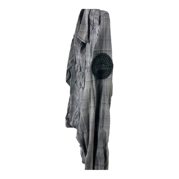 BKE Shirt Mens size M Black Plaid Fit Button Roll Tab Sleeves Collared X203 - Picture 8 of 9